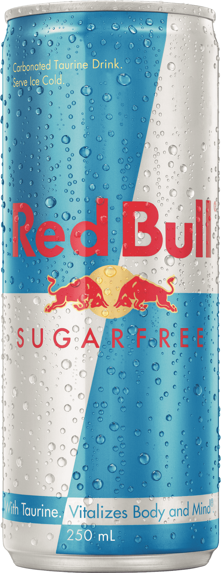 Red Bull Sugar Free Can Wet250ml.png PNG Image