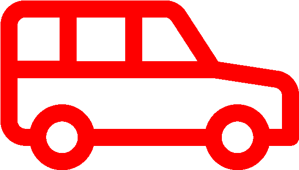 Red Bus Icon Simple PNG Image