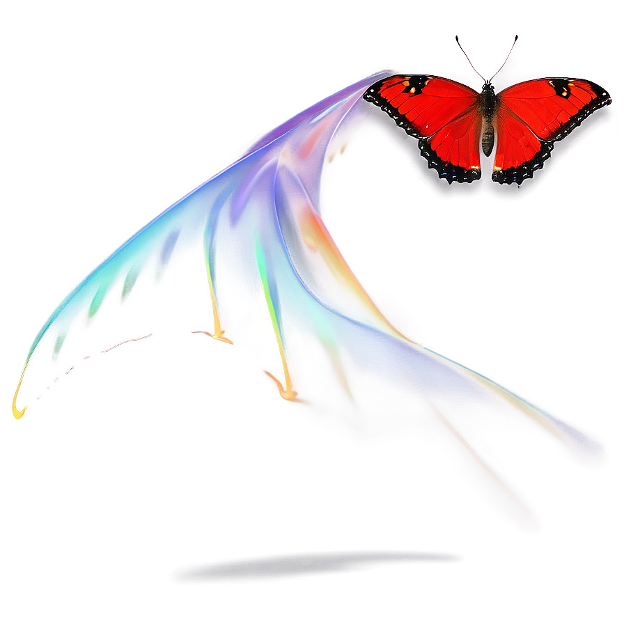 Red Butterfly In Flight Png Rli PNG Image