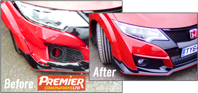 Red Car Repair Before After PNG Image