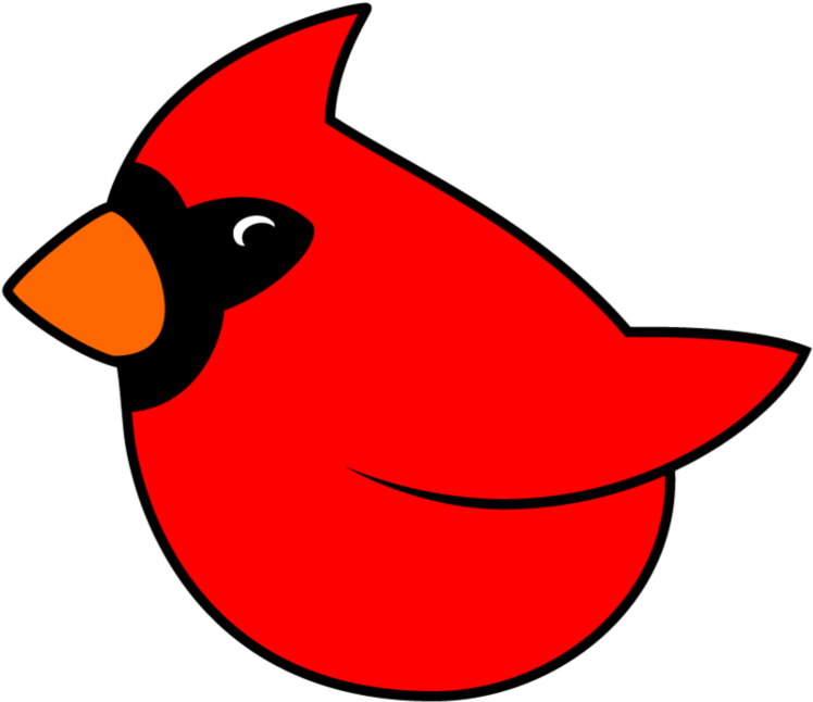 Red Cardinal Cartoon PNG Image