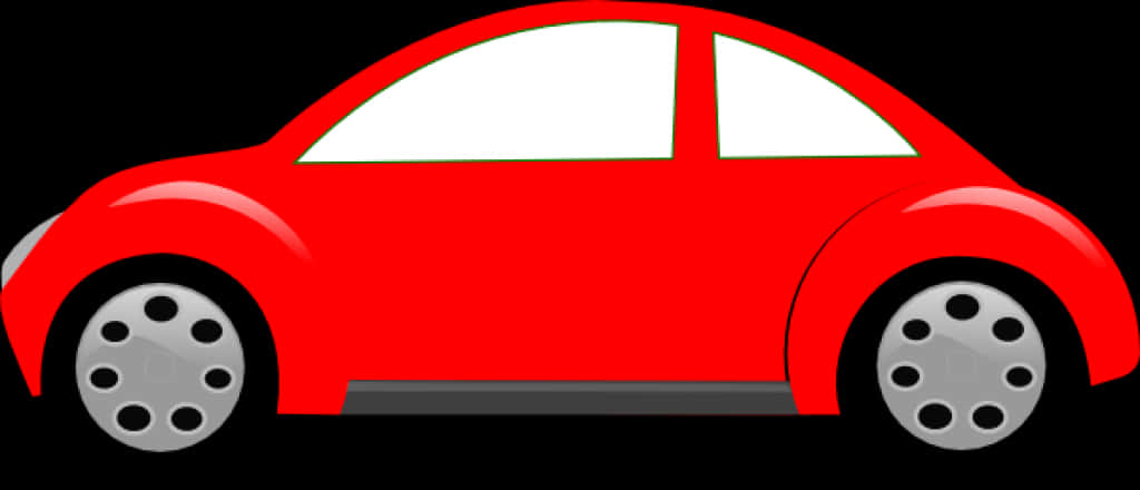 Red Cartoon Car Graphic PNG Image