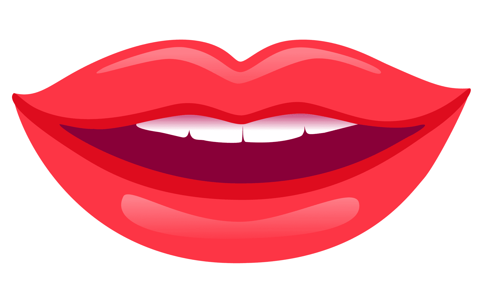 Red Cartoon Lips PNG Image