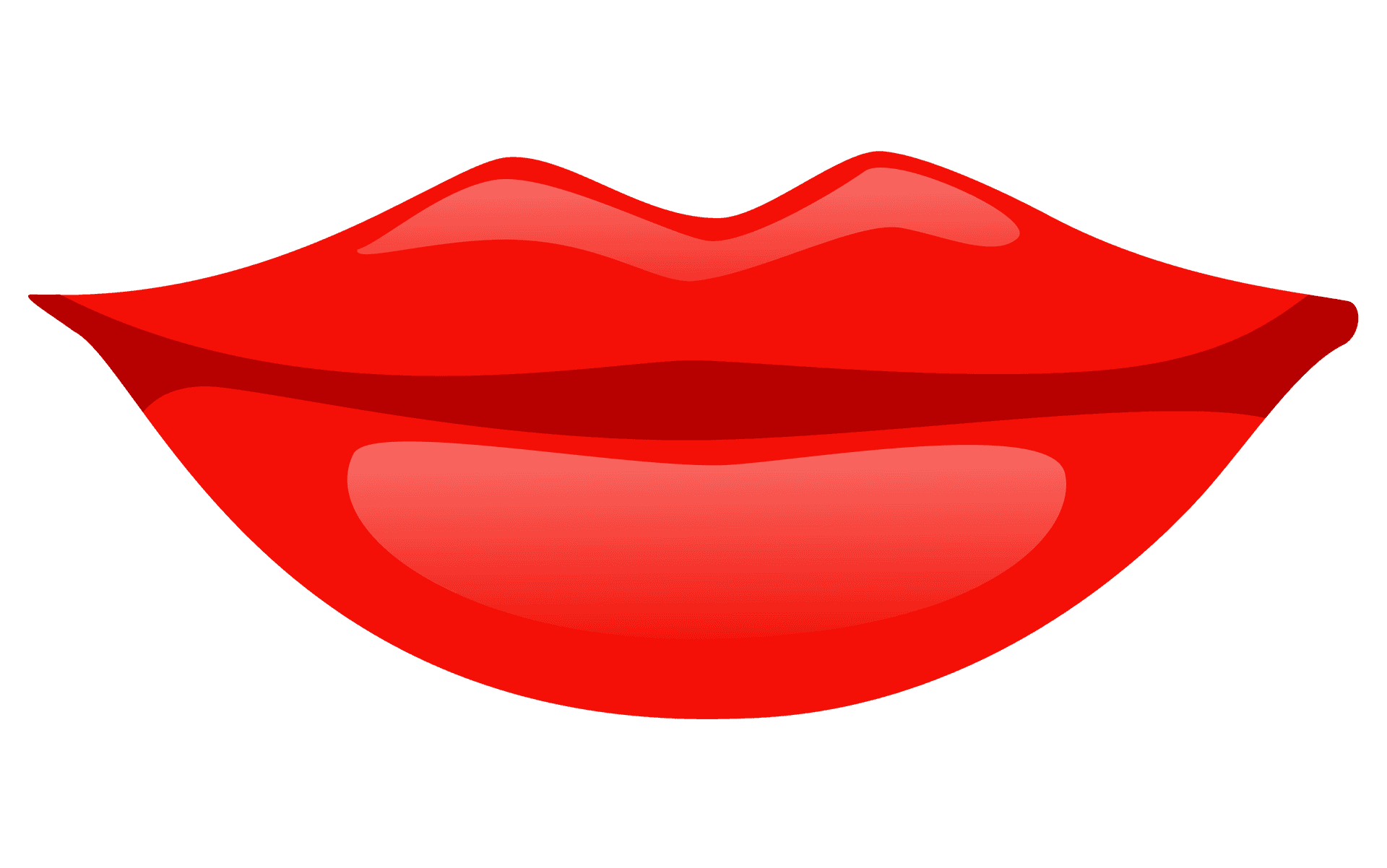 Red Cartoon Lips PNG Image