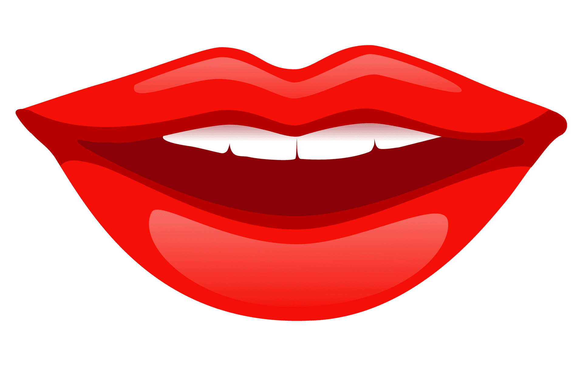 Red Cartoon Lips PNG Image