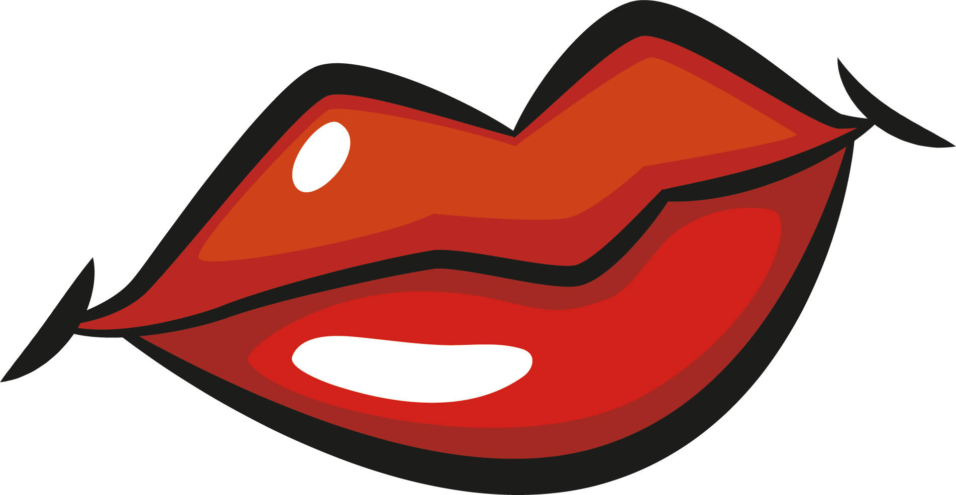 Red Cartoon Lips PNG Image