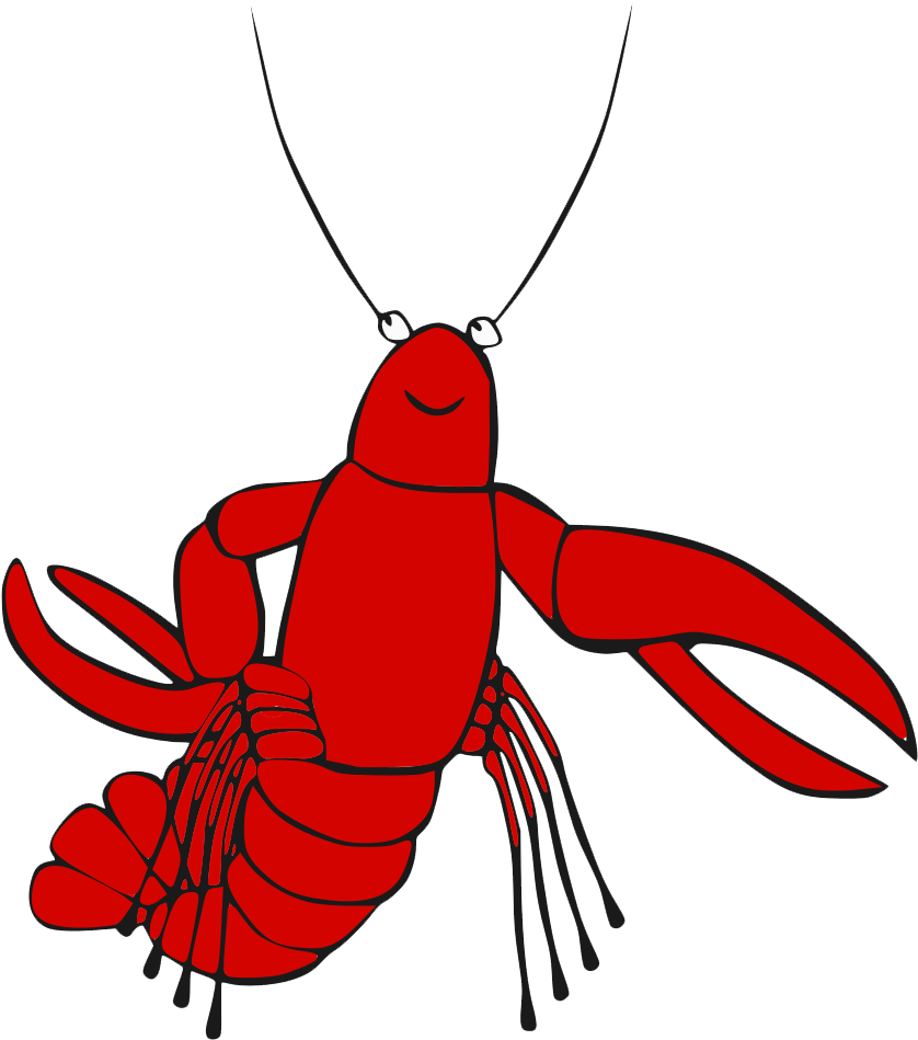 Red Cartoon Lobster PNG Image