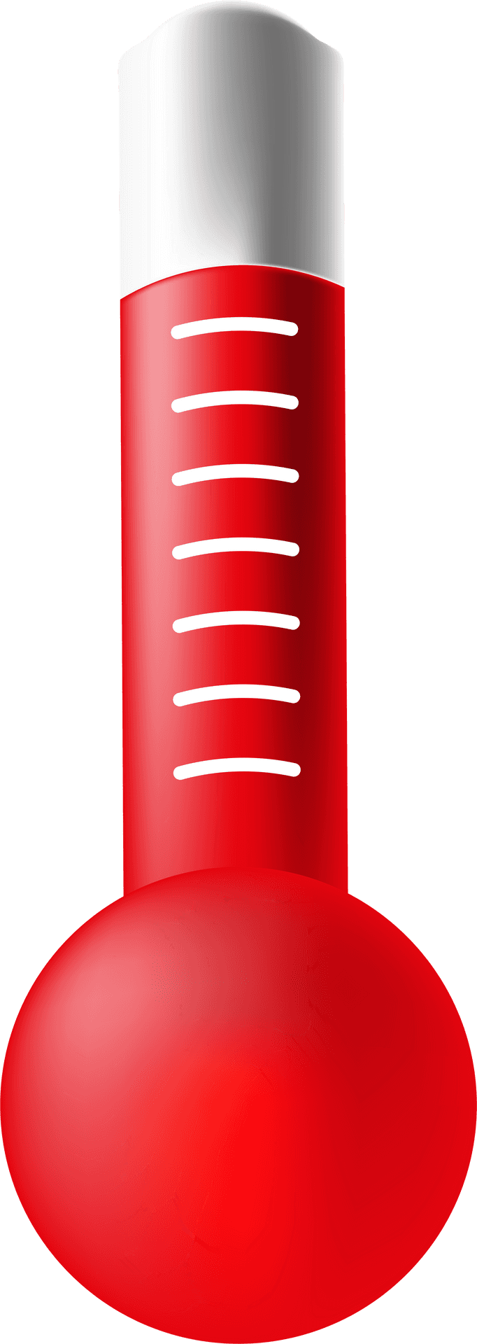 Red Cartoon Thermometer PNG Image