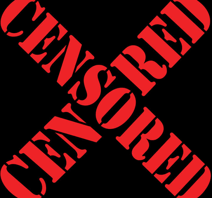 Red Censored Stamp PNG Image