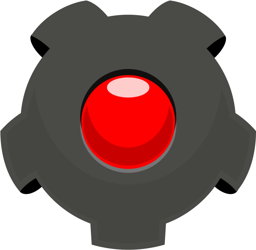 Red Centered Gear Icon PNG Image