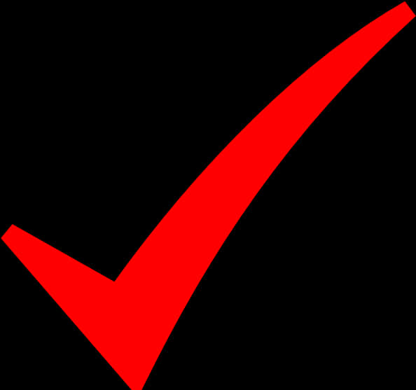 Red Check Mark Graphic PNG Image