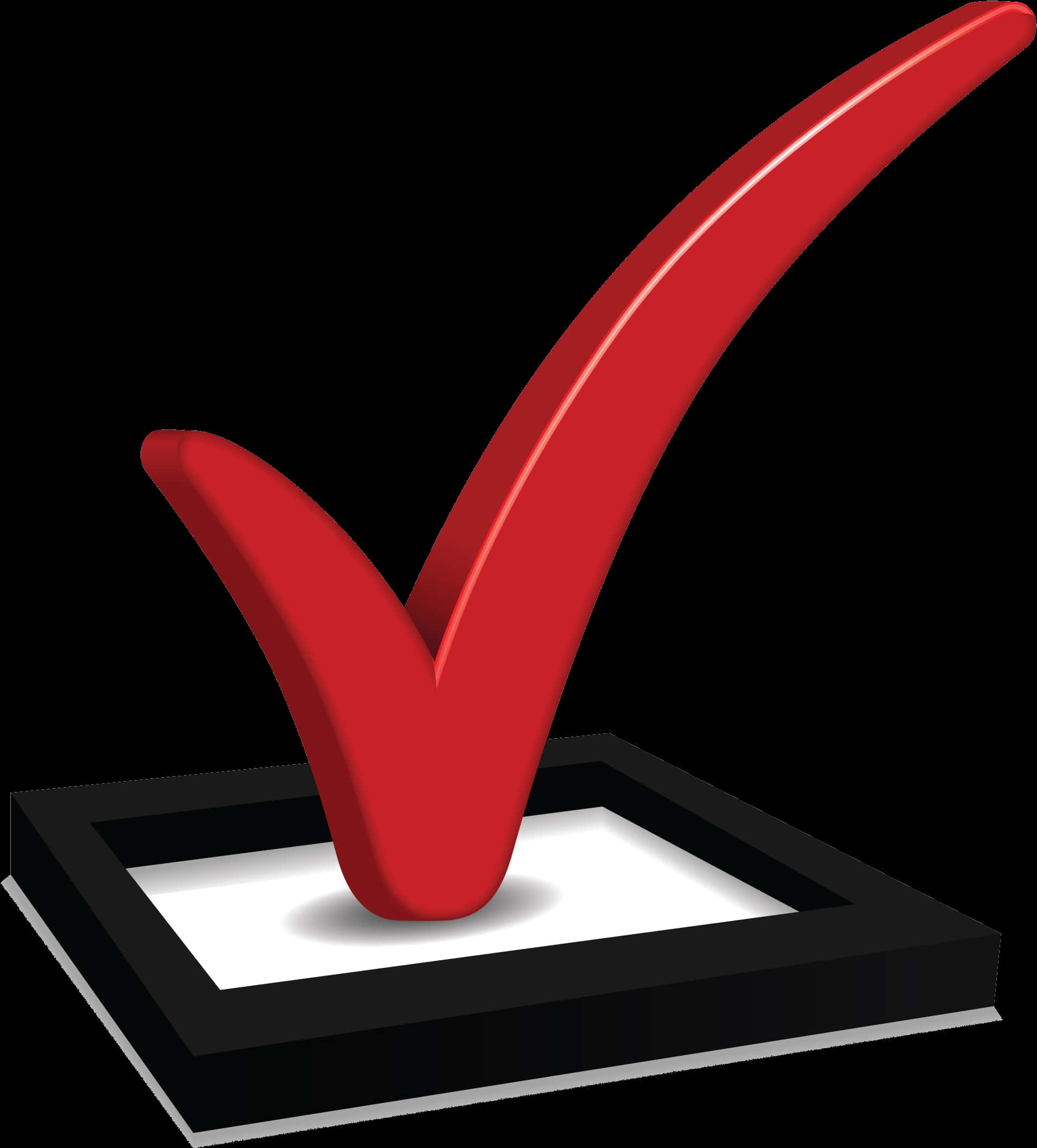 Red Checkmark Graphic PNG Image