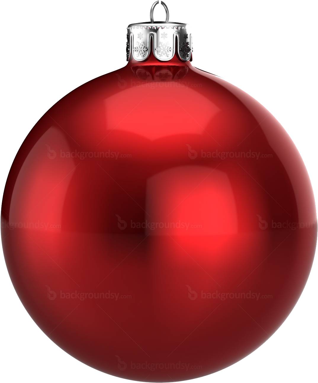 Red Christmas Ornament Ball PNG Image