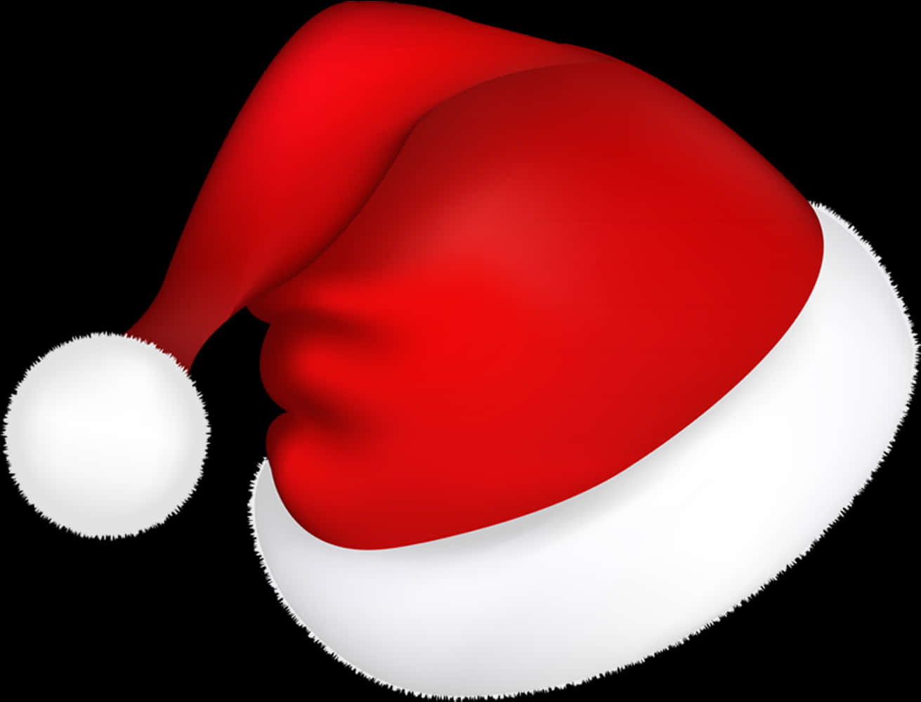 Red Christmas Santa Hat PNG Image