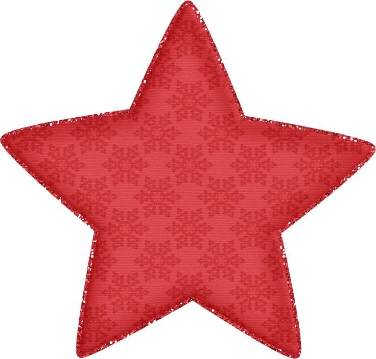 Red Christmas Star Clipart PNG Image