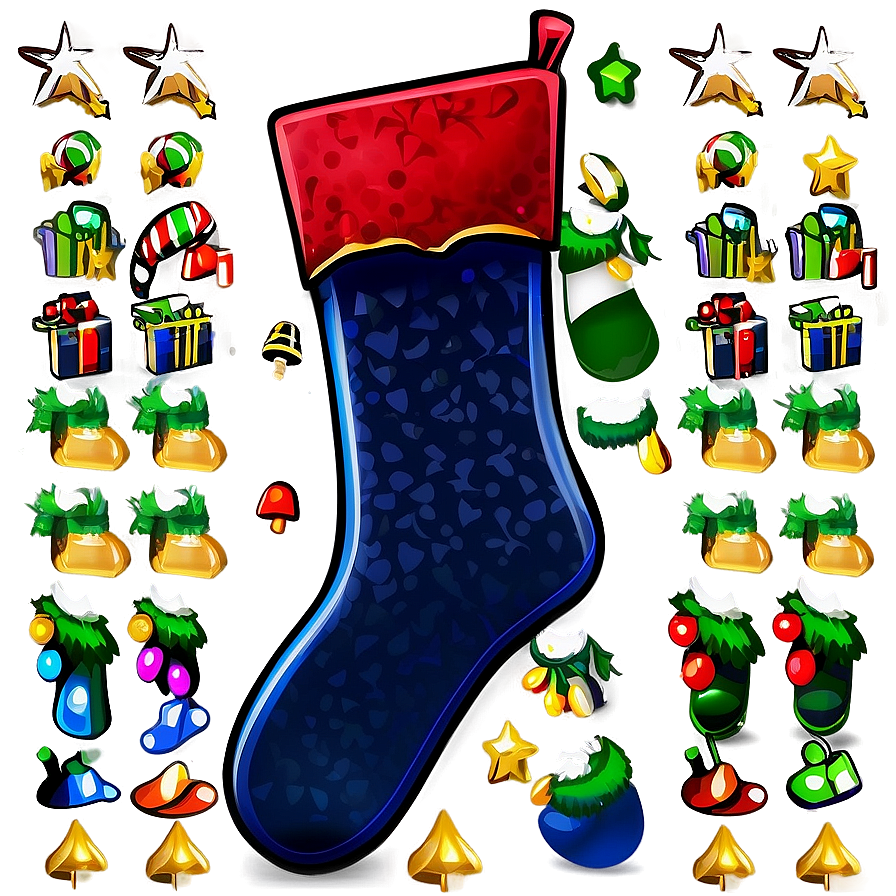 Red Christmas Stocking Png Ldq PNG Image