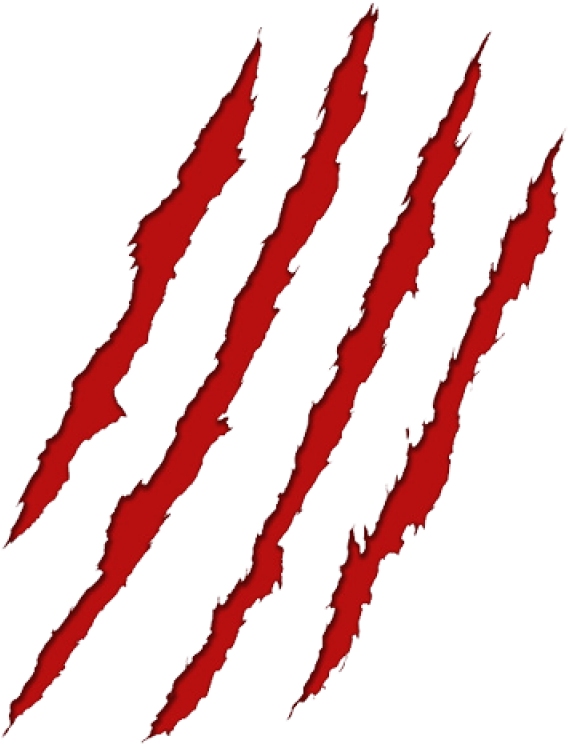 Red Claw Marks Graphic PNG Image