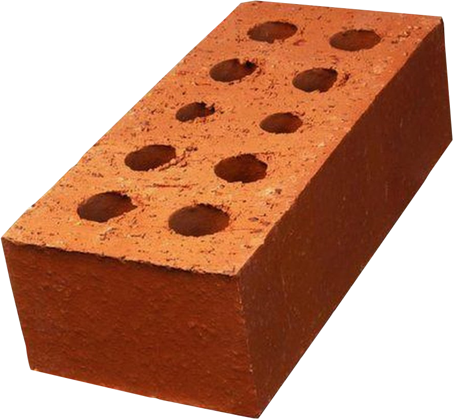 Red Clay Brick Construction Material PNG Image