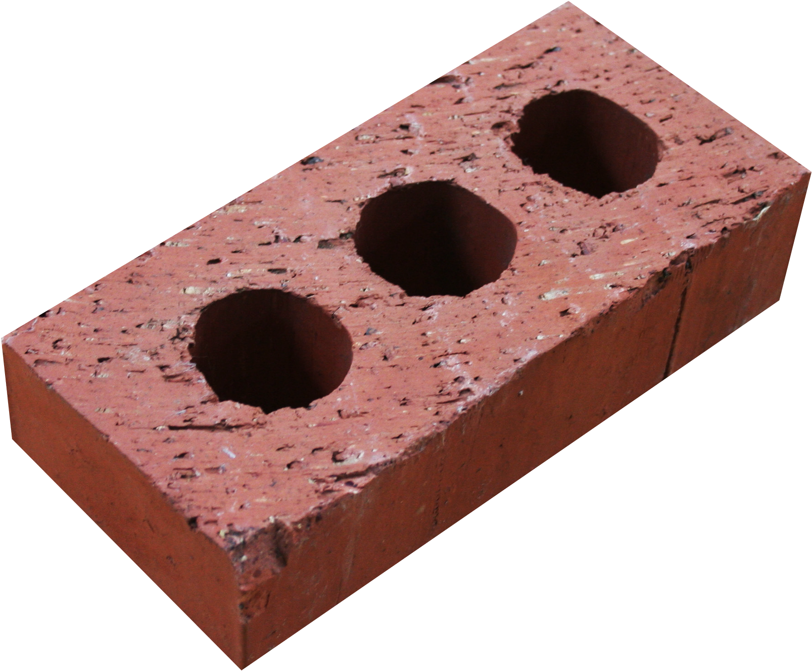 Red Clay Brickwith Holes PNG Image