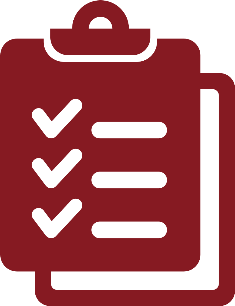 Red Clipboard Checklist Icon PNG Image