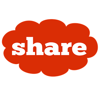 Red Cloud Share Icon PNG Image