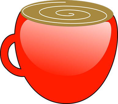 Red Coffee Cup Clipart PNG Image