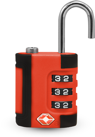 Red Combination Padlock PNG Image