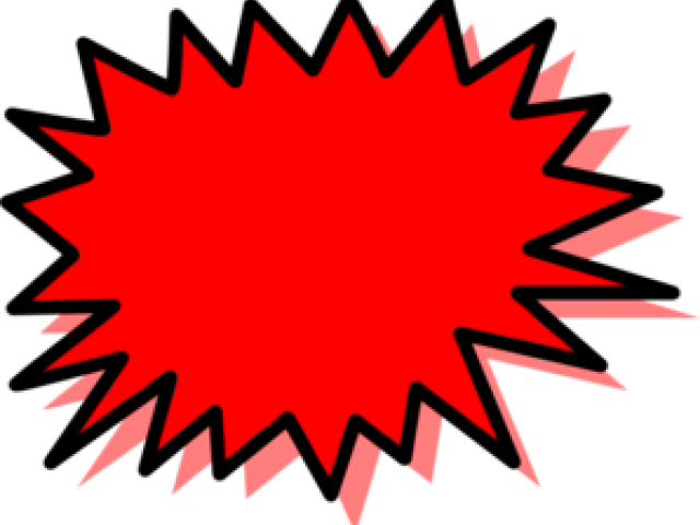 Red Comic Book Explosion Bubble PNG Image