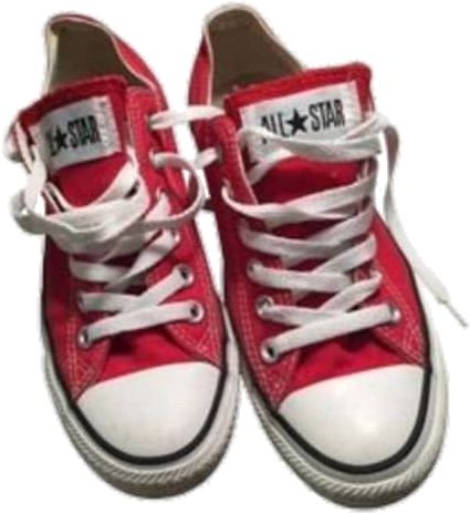 Red Converse All Star Sneakers PNG Image