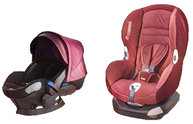 Red Convertible Car Seats PNG Image