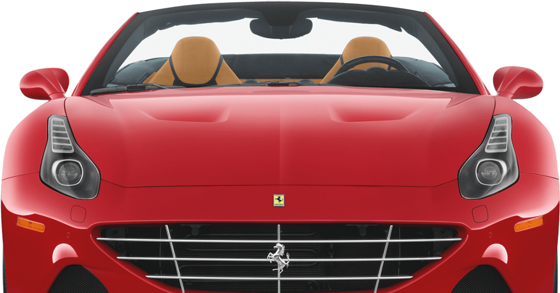 Red Convertible Sports Car Front View PNG Image