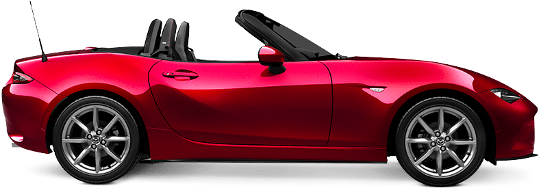 Red Convertible Sports Car Side View PNG Image