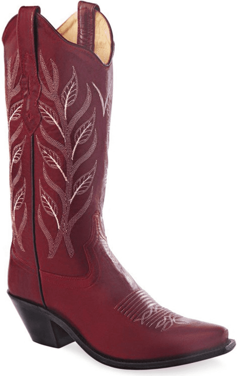 Red Cowboy Boot Side View PNG Image