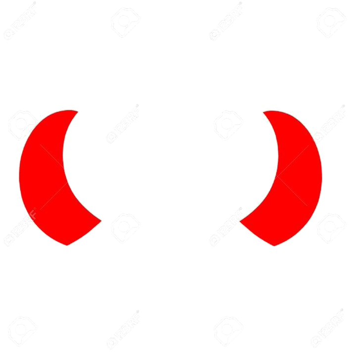 Red Crescent Horns Pattern PNG Image