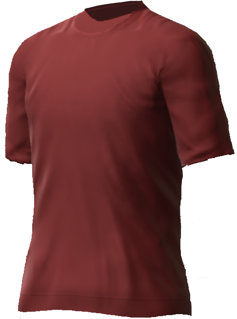 Red Crew Neck T Shirt Mockup PNG Image