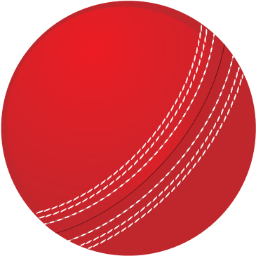 Red Cricket Ball Illustration PNG Image