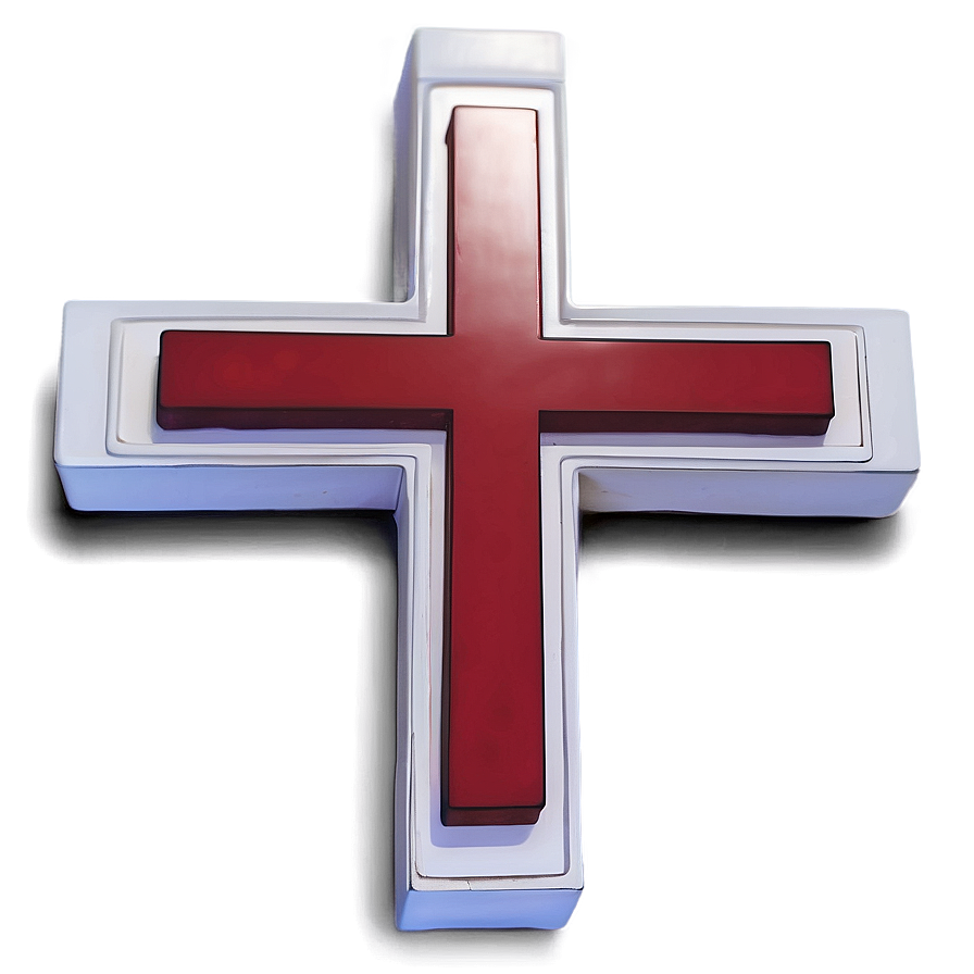 Red Cross In 3d Png 73 PNG Image