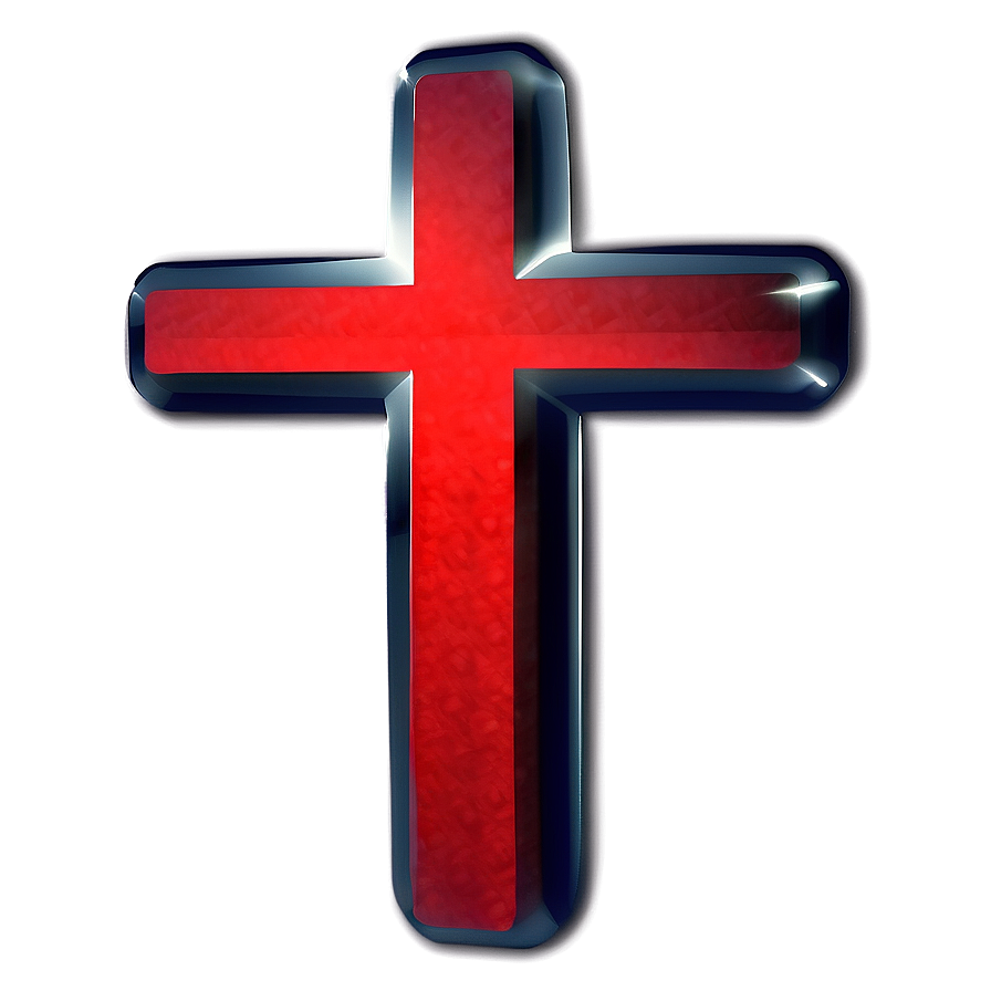 Red Cross On Black Background Png Xui PNG Image