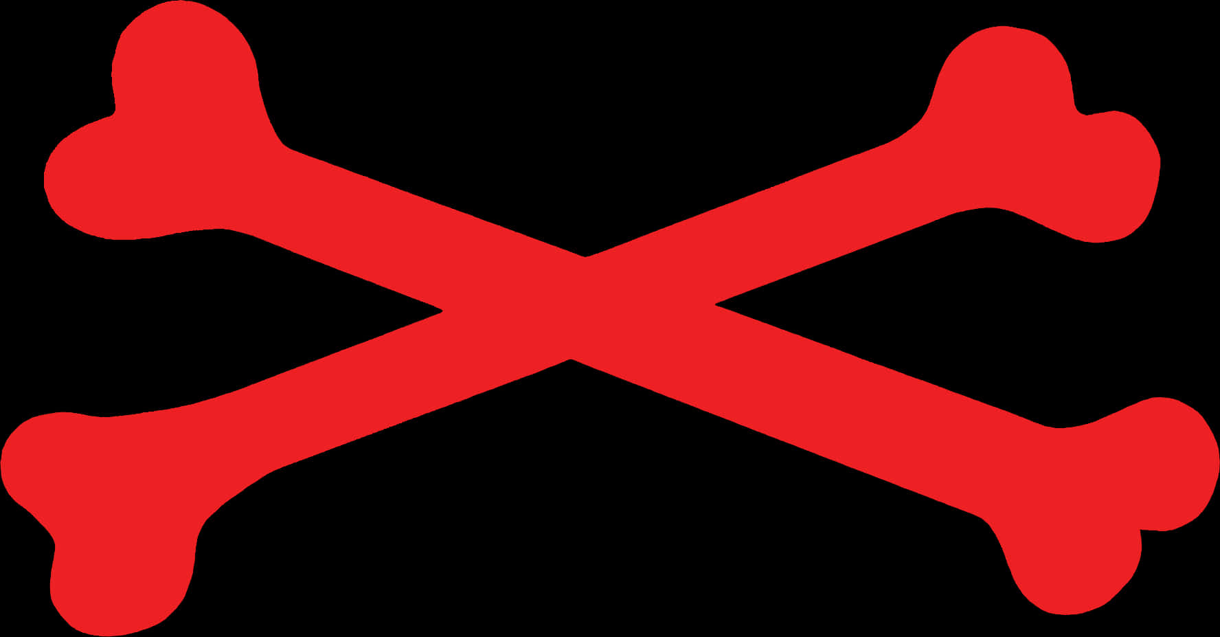 Red Crossbones Graphic PNG Image