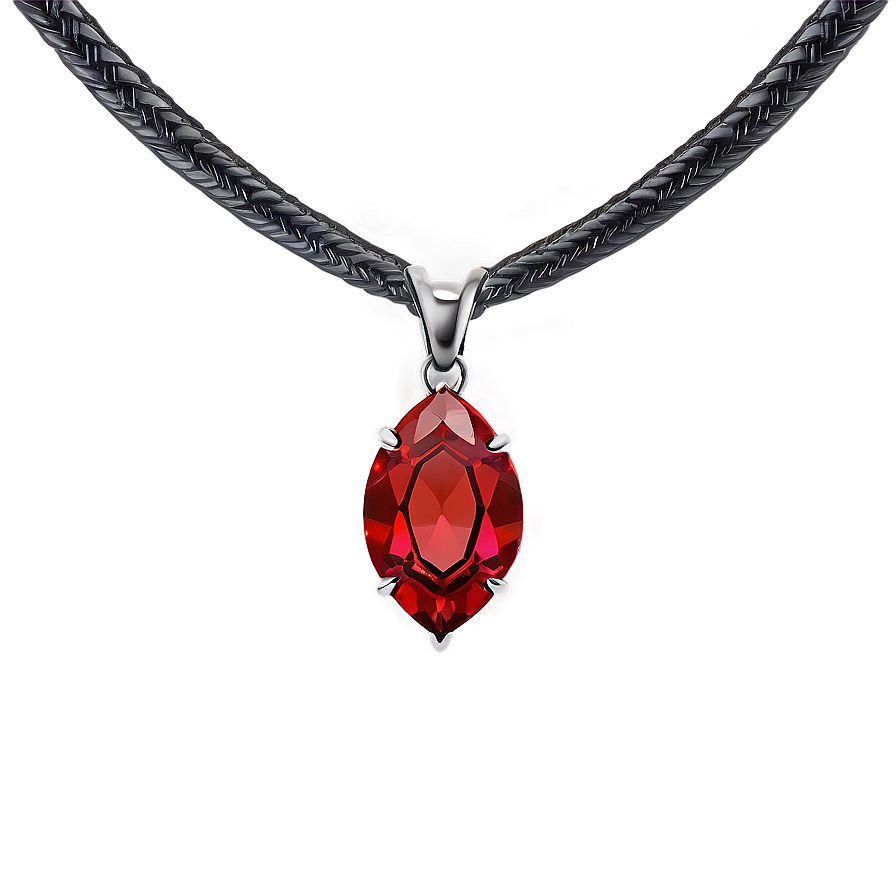 Red Crystal Necklace Png 06242024 PNG Image