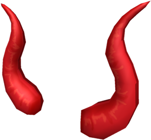 Red Demon Horns3 D Render PNG Image