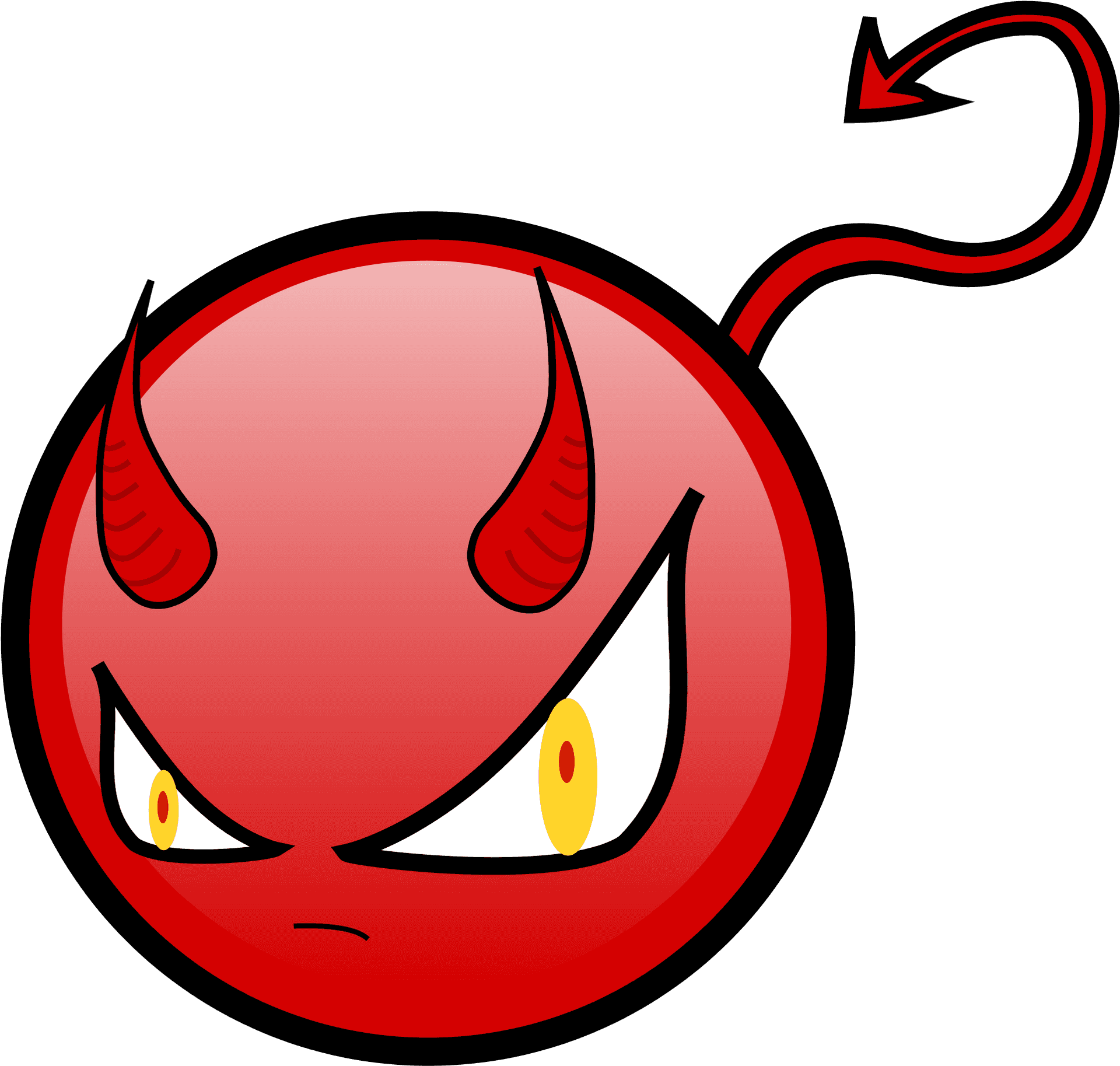 Red Devil Emoji Illustration PNG Image