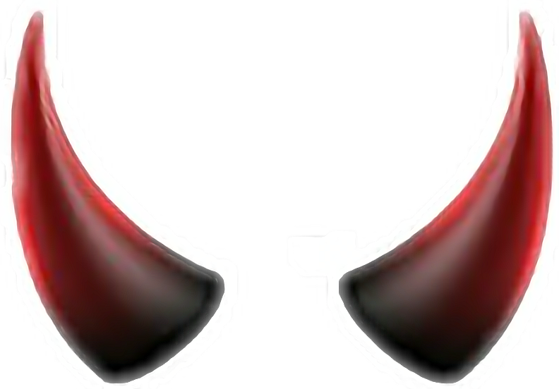 Red Devil Horns Graphic PNG Image