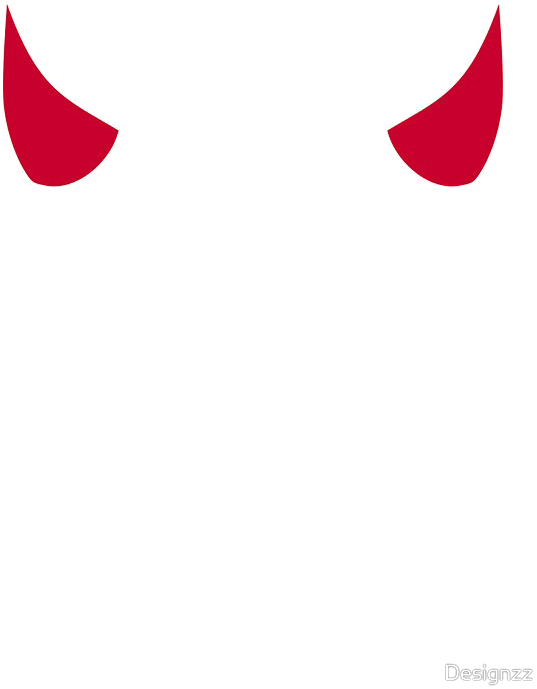 Red Devil Horns Graphic PNG Image