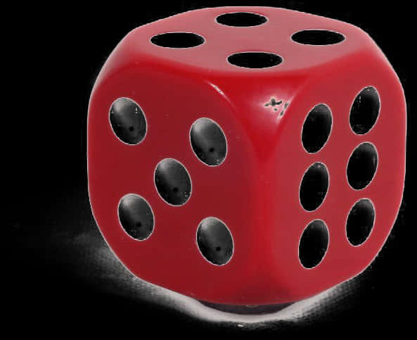 Red Dice Black Background PNG Image