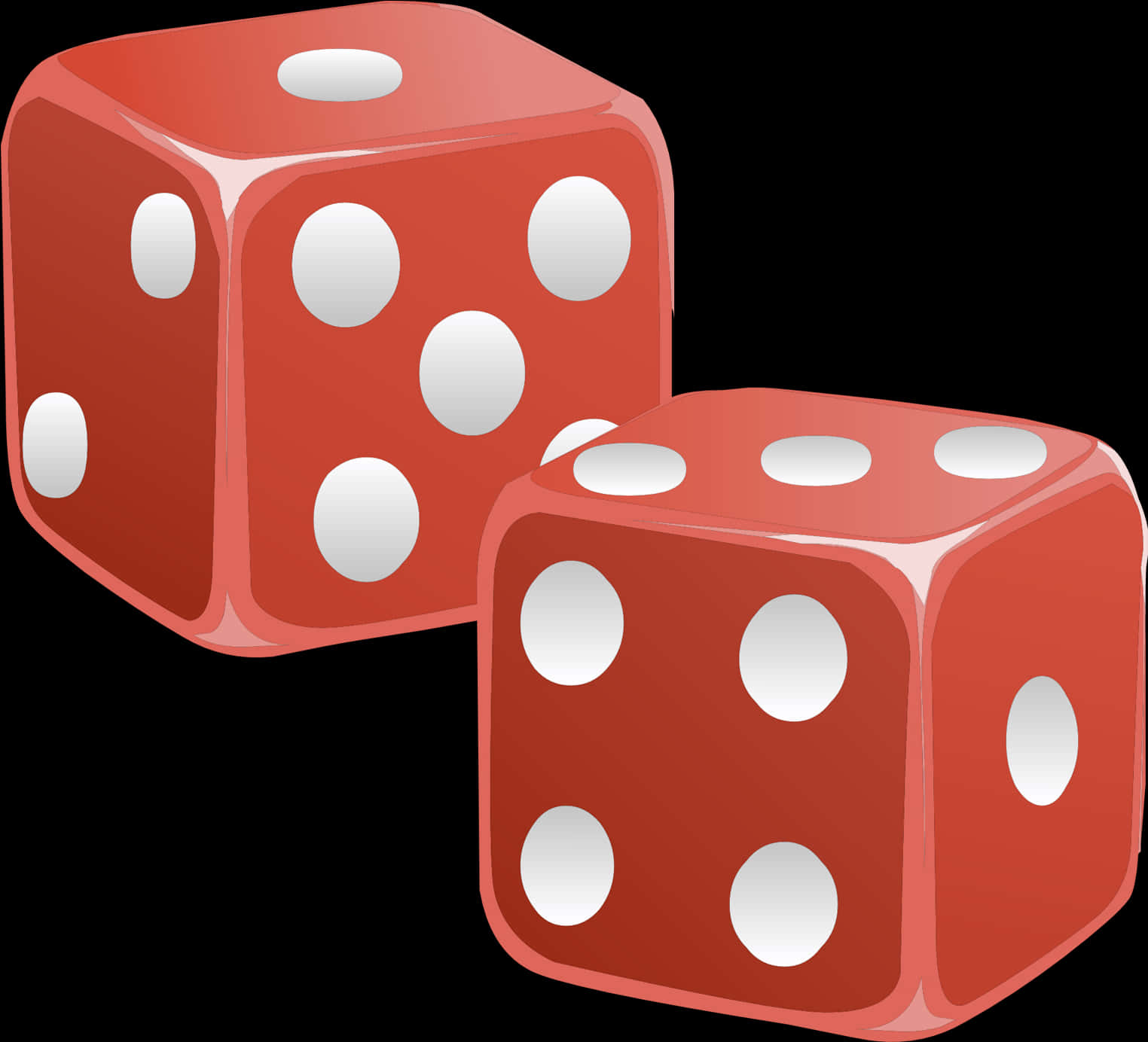 Red Dice Illustration PNG Image