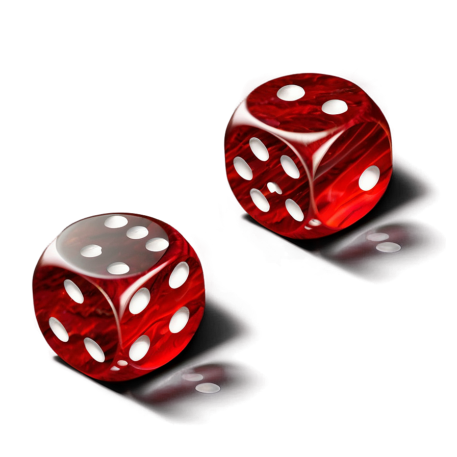 Red Dice With Reflection Png Gyb36 PNG Image