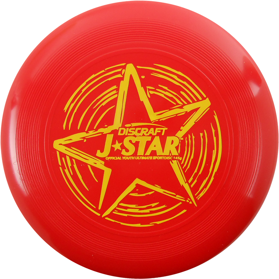 Red Discraft J Star Ultimate Frisbee PNG Image