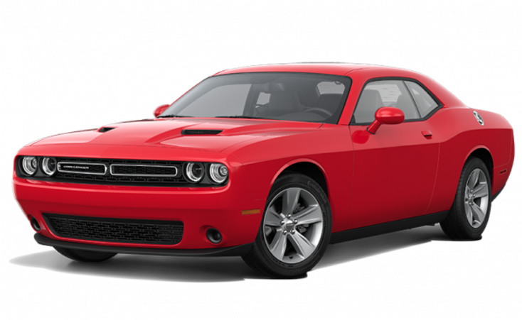 Red Dodge Challenger Side View PNG Image