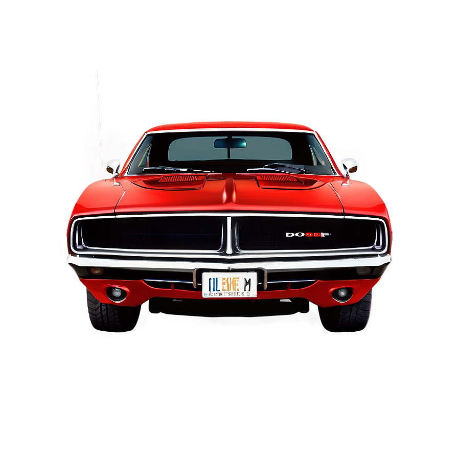 Red Dodge Charger Illustration Png 1 PNG Image